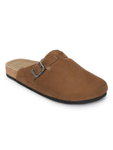Brown Suede Winter Cork-Latex Soft Footbed Flats (TC-100506-BRO)