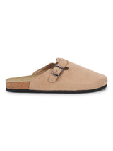 Taupe Suede Winter Cork-Latex Soft Footbed Flats (TC-100506-TAU)