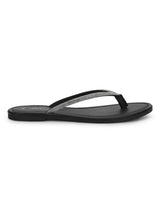 Black PU Diamant�� T-Strap Flats (TC-100507-BLK)