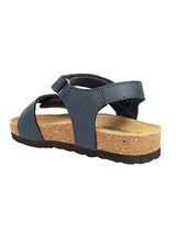Blue Synthetic Leather Cork-Latex Footbed Velcro Sandals For Kids-Unisex (TC-100511-BLU)