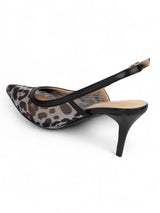 Black Leopard Mesh Buckle Stiletto Heel Sandals (TC-1014-1-BLKLEO)