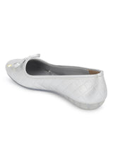 Silver PU Stylish Slip-On Flat Ballerina (TC-1213-SIL)