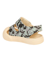 Blue Wrap Toe Camouflage Velcro Sandals For Kids-Unisex (TC-1218-BLU)
