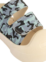 Blue Wrap Toe Camouflage Velcro Sandals For Kids-Unisex (TC-1218-BLU)