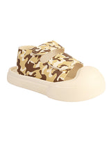 Brown Wrap Toe Camouflage Velcro Sandals For Kids-Unisex (TC-1218-BRO)