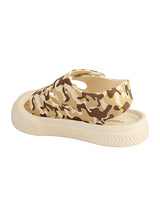 Brown Wrap Toe Camouflage Velcro Sandals For Kids-Unisex (TC-1218-BRO)