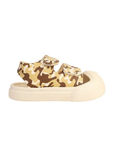 Brown Wrap Toe Camouflage Velcro Sandals For Kids-Unisex (TC-1218-BRO)