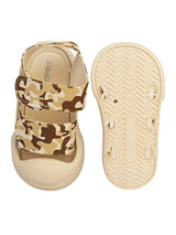 Brown Wrap Toe Camouflage Velcro Sandals For Kids-Unisex (TC-1218-BRO)