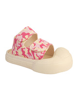 Pink Wrap Toe Camouflage Velcro Sandals For Kids-Unisex (TC-1218-PNK)