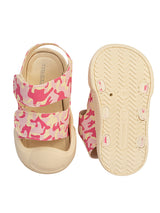 Pink Wrap Toe Camouflage Velcro Sandals For Kids-Unisex (TC-1218-PNK)