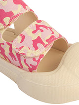 Pink Wrap Toe Camouflage Velcro Sandals For Kids-Unisex (TC-1218-PNK)