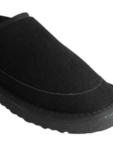 Black Suede Adjustable Strap And Top Design Velcro Flats For Men (TC-2026-3-BLK)