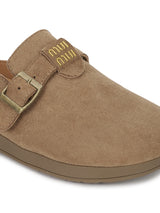 Khaki Suede Winter Slip-On Flatform Heels (TC-2212-KHA)