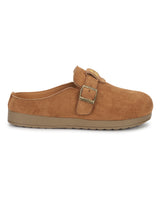Tan Suede Winter Slip-On Flatform Heels (TC-2212-TAN)