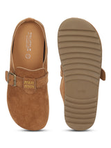 Tan Suede Winter Slip-On Flatform Heels (TC-2212-TAN)