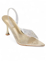 Light Gold Patent Leather Perspex Diamanté Stiletto Heels (TC-23607-1-LGLD)