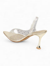 Light Gold Patent Leather Perspex Diamanté Stiletto Heels (TC-23607-1-LGLD)