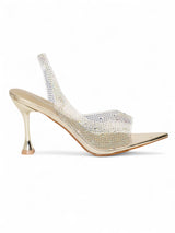 Light Gold Patent Leather Perspex Diamanté Stiletto Heels (TC-23607-1-LGLD)