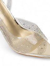 Light Gold Patent Leather Perspex Diamanté Stiletto Heels (TC-23607-1-LGLD)