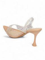 Nude Synthetic Leather Perspex Diamanté Stiletto Heels (TC-23607-1-NUD)