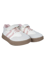 Pink Synthetic Leather Velcro Sneakers For Kids-Unisex (TC-589-B-PNK)