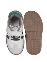 Brown Green Synthetic Leather Velcro Sneakers For Kids-Unisex (TC-589-BRO)