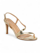 Light Gold Patent Leather Stiletto Heel Sandals (TC-65302-100-LGLD)