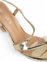 Light Gold Patent Leather Stiletto Heel Sandals (TC-65302-100-LGLD)
