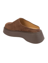 Brown Suede Slip-On Flatform Heels (TC-6615-BRO)