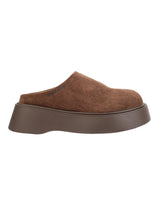 Brown Suede Slip-On Flatform Heels (TC-6615-BRO)