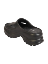 Black Soft Cushion Thick Sole Stylish Slip-On Sliders (TC-6865-BLK)