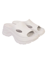 Grey Soft Cushion Thick Sole Stylish Slip-On Sliders (TC-6865-GRY)