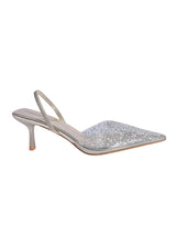 Light Gold Synthetic Leather Perspex Diamanté With Pearl Stiletto Heels (TC-7935-1-LGLD)
