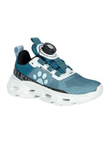 Blue Mesh Paw Print Dial Lock Closure Sneakers For Kids-Unisex (TC-9050-BLU)