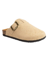 Beige Suede Cork-Latex Footbed Slip-On Flats For Kids-Unisex (TC-928-BEIG)