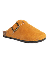 Camel Suede Cork-Latex Footbed Slip-On Flats For Kids-Unisex (TC-928-CML)