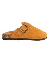 Camel Suede Cork-Latex Footbed Slip-On Flats For Kids-Unisex (TC-928-CML)