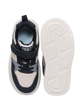 Black Synthetic Leather Velcro Sneakers For Kids-Unisex (TC-A12-B-BLK)