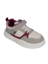 Red Synthetic Leather Velcro Sneakers For Kids-Unisex (TC-A12-B-RED)
