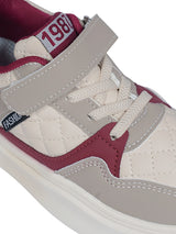 Red Synthetic Leather Velcro Sneakers For Kids-Unisex (TC-A12-B-RED)