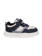 Black Synthetic Leather Velcro Sneakers For Kids-Unisex (TC-A12-BLK)