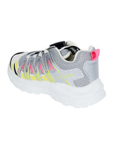 Grey Pink Mesh Speed Laces Sneakers For Kids-Unisex (TC-A219-B-GRYPNK)
