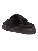 Black Suede Winter Warm Flatform Flats (TC-AM02-1755-BLK)