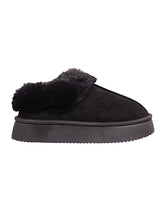 Black Suede Winter Warm Flatform Boots (TC-AM02-1758-BLK)