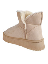 Beige Suede Winter Thick Sole Snow Ankle Boot (TC-AM08-217-BEIG)