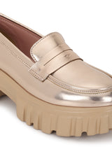 Rose Gold PU Block Loafers (TC-ANA-7981-RGLD)