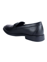 Black Synthetic Leather Solid Round Toe Loafers For Men (TC-AVI-04-BLK)
