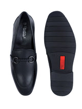 Black Synthetic Leather Solid Round Toe Loafers For Men (TC-AVI-04-BLK)