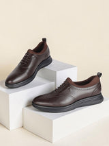 Brown Synthetic Leather Round Toe Lace Up Brogues Shoes For Men (TC-AVI-05-BRO)