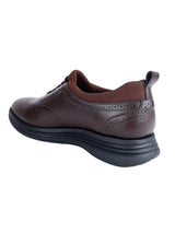 Brown Synthetic Leather Round Toe Lace Up Brogues Shoes For Men (TC-AVI-05-BRO)